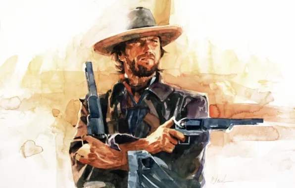 Picture background, Western, Clint Eastwood, Clint Eastwood