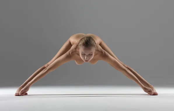 Girl, gymnastics, stretching