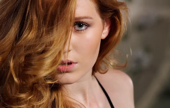 Girl, hair, portrait, beauty