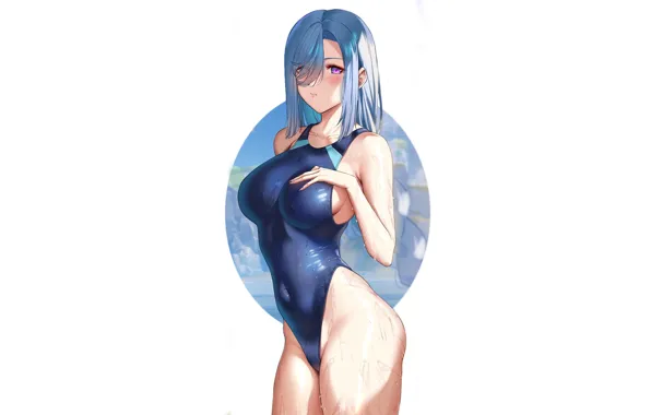 Girl, hot, sexy, wet, boobs, anime, figure, pretty