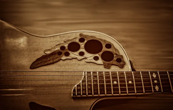 Picture music, wood, strings, musical instruments, guitars, Ovation, Kide & JC, Kide fotoart
