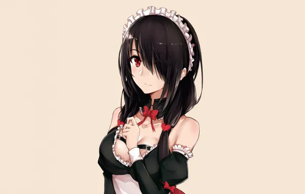 Girl, sexy, cleavage, boobs, anime, beautiful, short hair, pretty