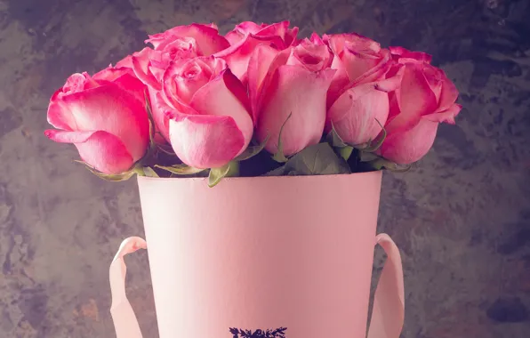 Picture gift, roses, bouquet, buds, Abelena