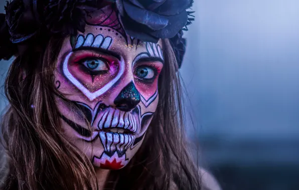 Picture look, girl, face, Katrina, Day of the Dead, Day of the Dead, Day of the …