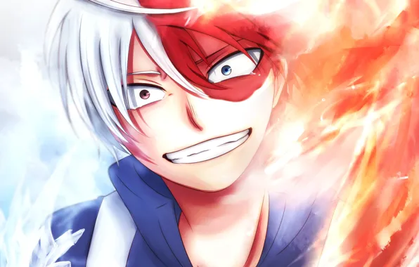 Art, guy, Boku no Hero Academy, Todoroki Shoto, My heroic academia