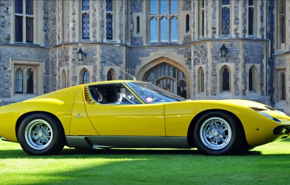 Color, Auto, Yellow, Lamborghini, Machine, Classic, 1971, Lights