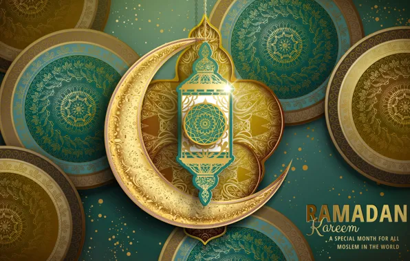 Picture circles, patterns, a month, flashlight, religion, Ramadan