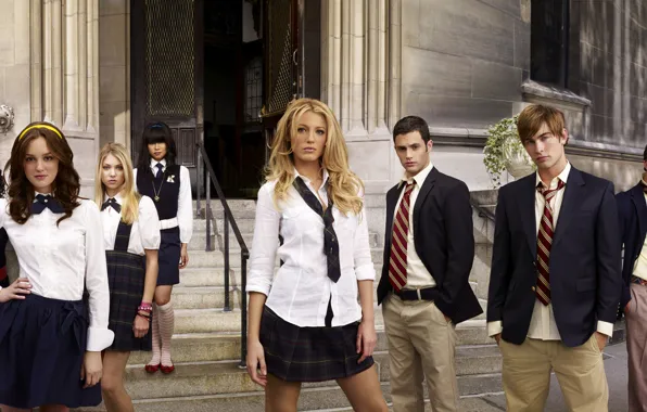 Actors, gossip girl, Westwick, Chase, Lively, Blake, Crawford, Mr.