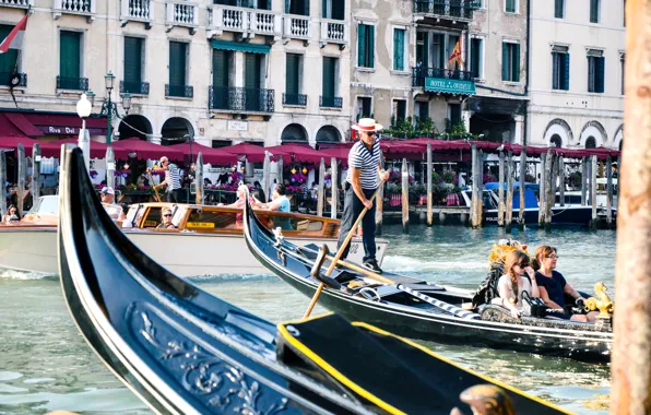 Sea, nature, Europe, Venice, Italy, italy, gondola, venice