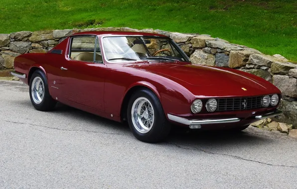 Road, stones, lights, Ferrari, classic, 1967, Coupe By Michelotti, 330 Gt