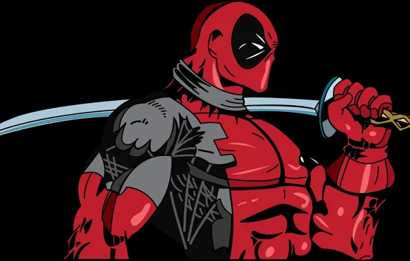 Sword, red, marvel, deadpool