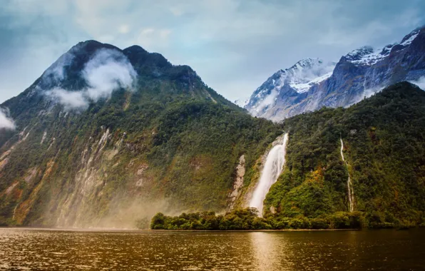 Picture forest, landscape, mountains, nature, photo, waterfall