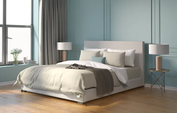 Picture design, bed, interior, design, bedroom, modern, bedroom