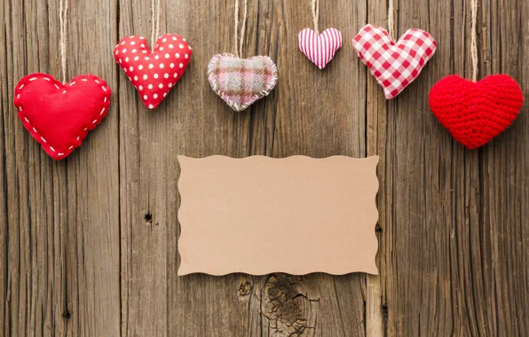 Red, heart, Board, heart, hearts, red, thread, heart