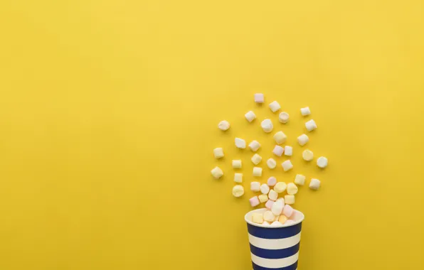 Background, Cup, sweet, marshmallows