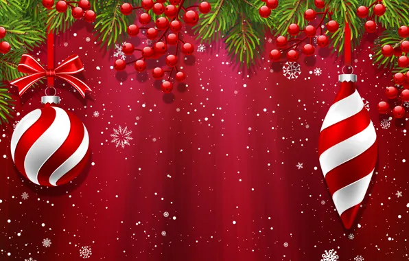 Snow, Christmas, Snowflakes, Background, New year, Holiday, Art, Christmas