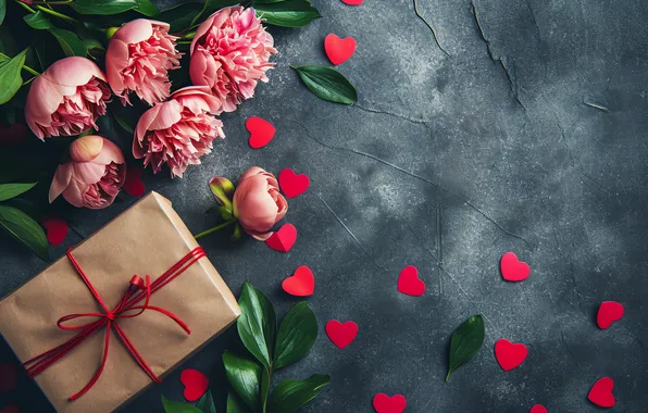 Love, flowers, gift, romance, love, happy, Valentine's day, heart