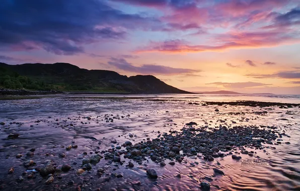 Sea, shore, the evening, Scotland, Michael Breitung