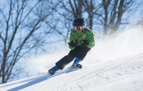 Snow, child, ski, equipment, shelter