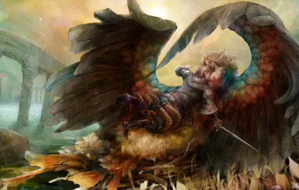 Download wallpaper angel, men, female, Dragon's Crown, section games in ...