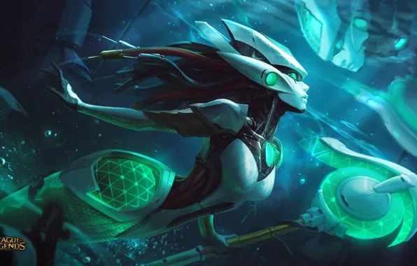 Girl, reflection, being, League Of Legends
