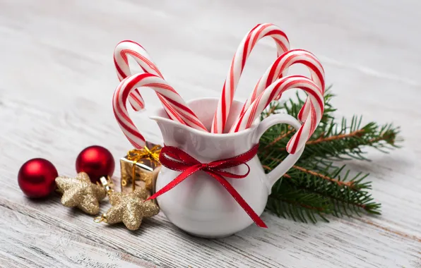 Toys, Christmas, tape, lollipops, pitcher, decor, candy, Olena Rudo