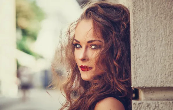 Picture eyes, look, face, model, hair, lipstick, beauty