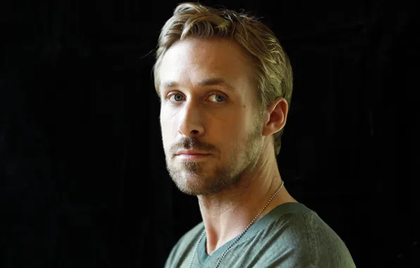 Picture portrait, actor, black background, Ryan Gosling, Ryan Gosling, LA Times, Robert Gauthier