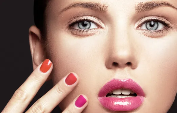 Picture look, face, lipstick, lips