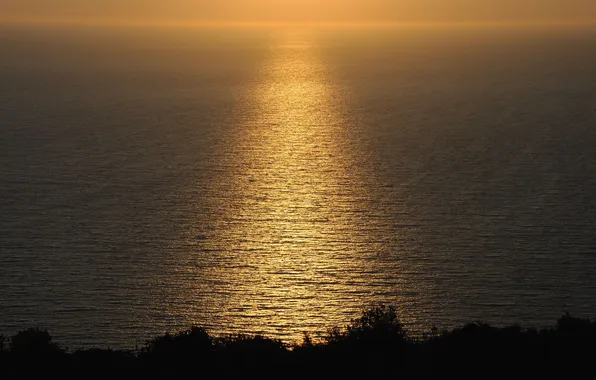 Picture sunset, Greece, the island of Zakynthos