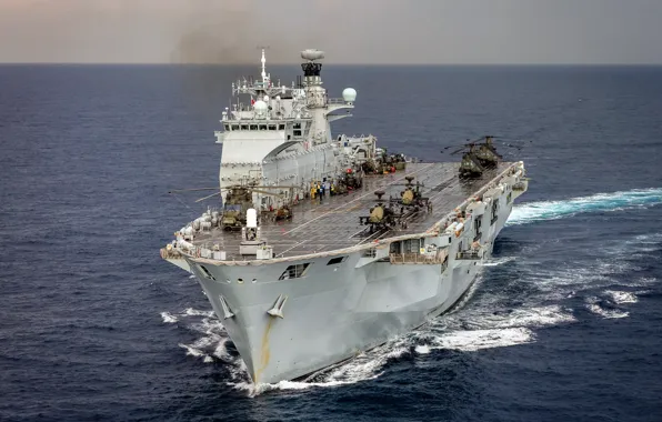 Picture weapons, army, Navy, Helicopter Carrier, HMS Ocean (L12)