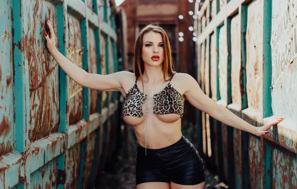 Chest, look, sexy, model, body, shorts, makeup, figure