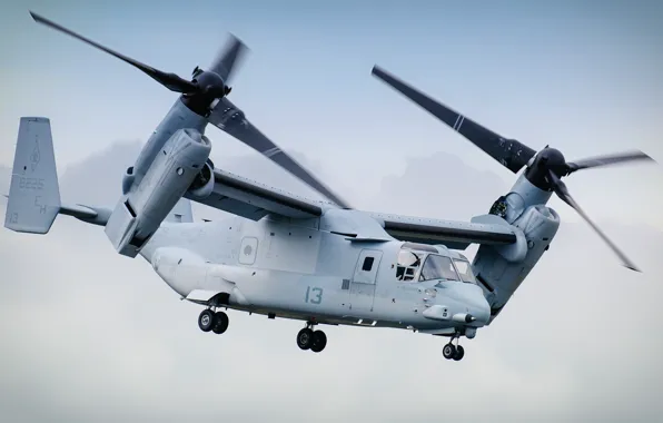 The tiltrotor, Osprey, transport, Bell V-22