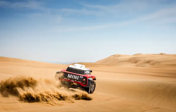 The sky, Sand, Mini, Sport, Desert, Rally, Dakar, Dakar