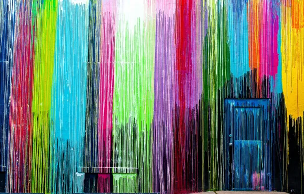 Wall, color, the door
