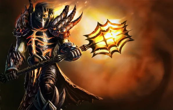 Picture look, weapons, the game, art, chain, armor, World of Warcraft, Deathwing