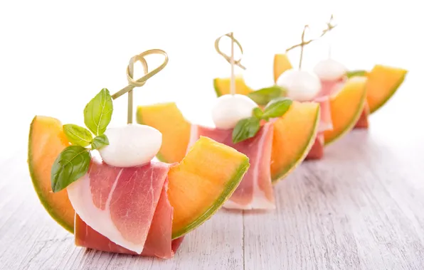 Mint, melon, melon, ham, ham