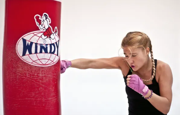 Girl, Boxing, pear