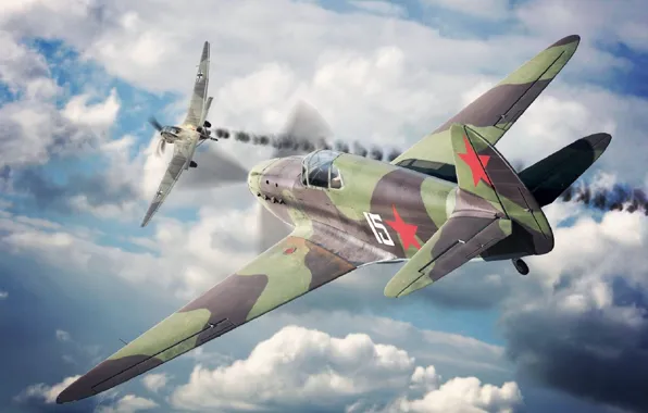 Picture painting, artwork, Ju-87Stuka, As-1