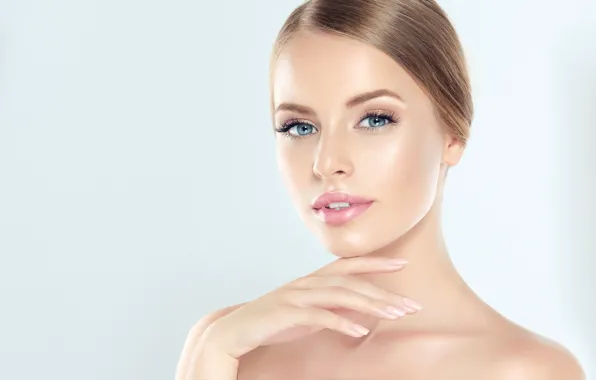 Picture blue eyes, pretty, nude, blonde