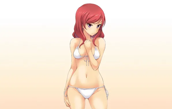 Picture beautiful, anime, sexy, redhead, attractive, boobs, handsome, navel