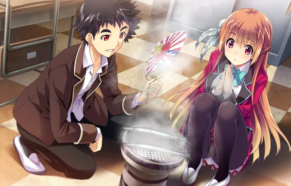 Girl, Guy, Art, baka moe heart ni ai wo komete!