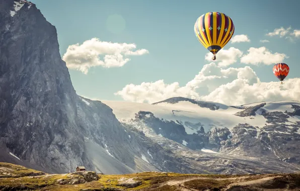 Landscape, nature, scenery, outdoors, Baloons
