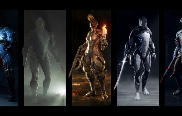 Picture weapons, costume, Volt, ash, game, warriors, volt, warframe