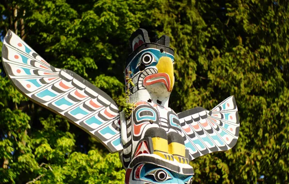 Picture background, Indian, totem pole