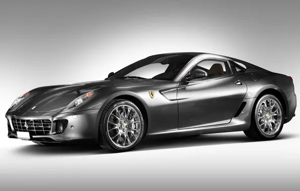 Grey, background, Ferrari, Ferrari, supercar, Fiorano, GTB, 599