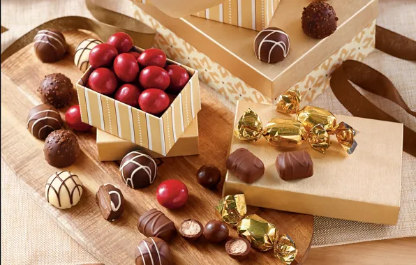 Picture chocolate, candy, box, chocolate, gift, candy