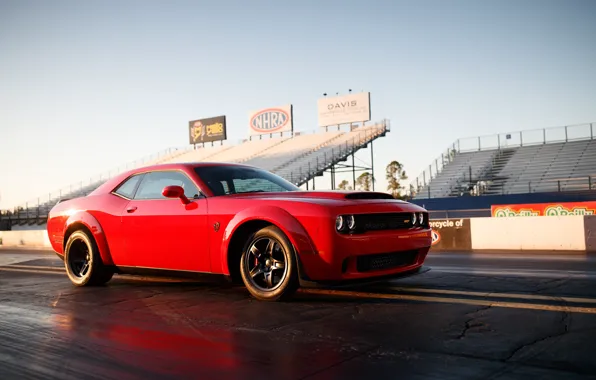 Picture Dodge, Challenger, red, muscle car, Dodge Challenger SRT Demon