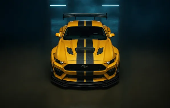 Picture Mustang, yellow, muscle car, Ford Mustang Shelby GT500