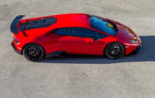 Picture Lamborghini, Lamborghini, supercar, side view, the view from the top, Novitec, Lamborghini Huracan